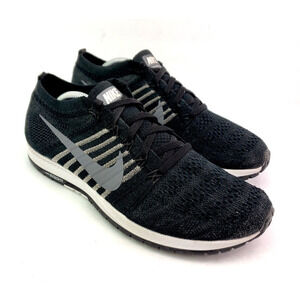 Nike Zoom Flyknit Streak Mens Size 7 Womens Sz 8.5 Black Sneaker Shoes 835994-01